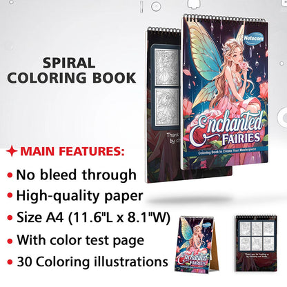 Netecom Enchanted Fairies Coloring Sheets for Adults
