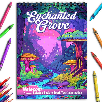 Netecom Enchanted Grove Coloring Book for Adults