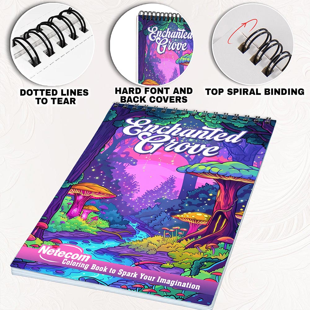 Netecom Enchanted Grove Coloring Pages for Adults