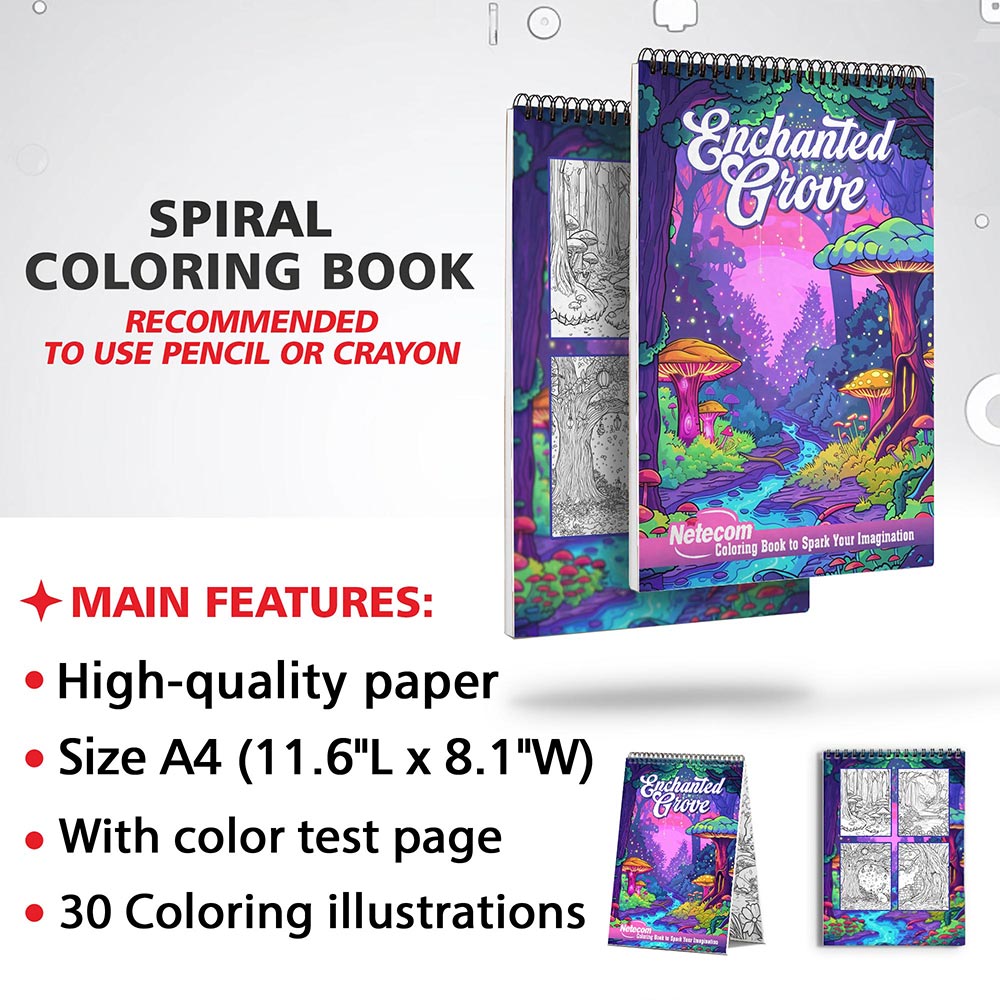 Netecom Enchanted Grove Coloring Sheets for Adults