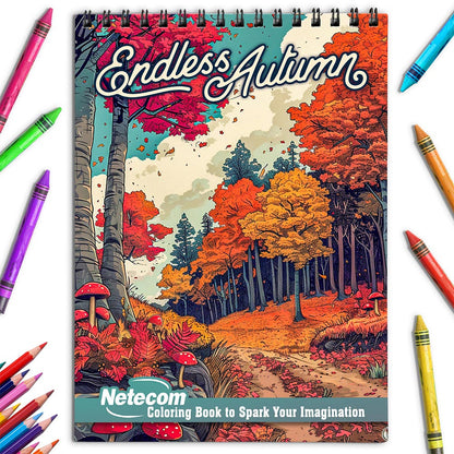 Netecom Endless Autumn Coloring Book for Adults