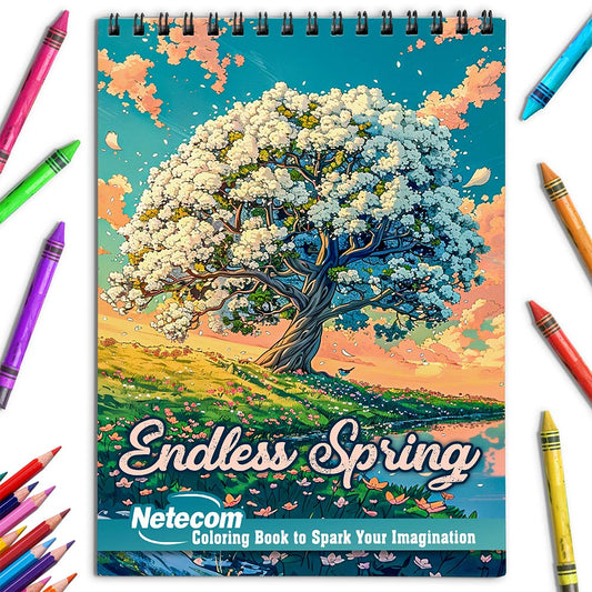 Netecom Endless Spring Coloring Book for Adults