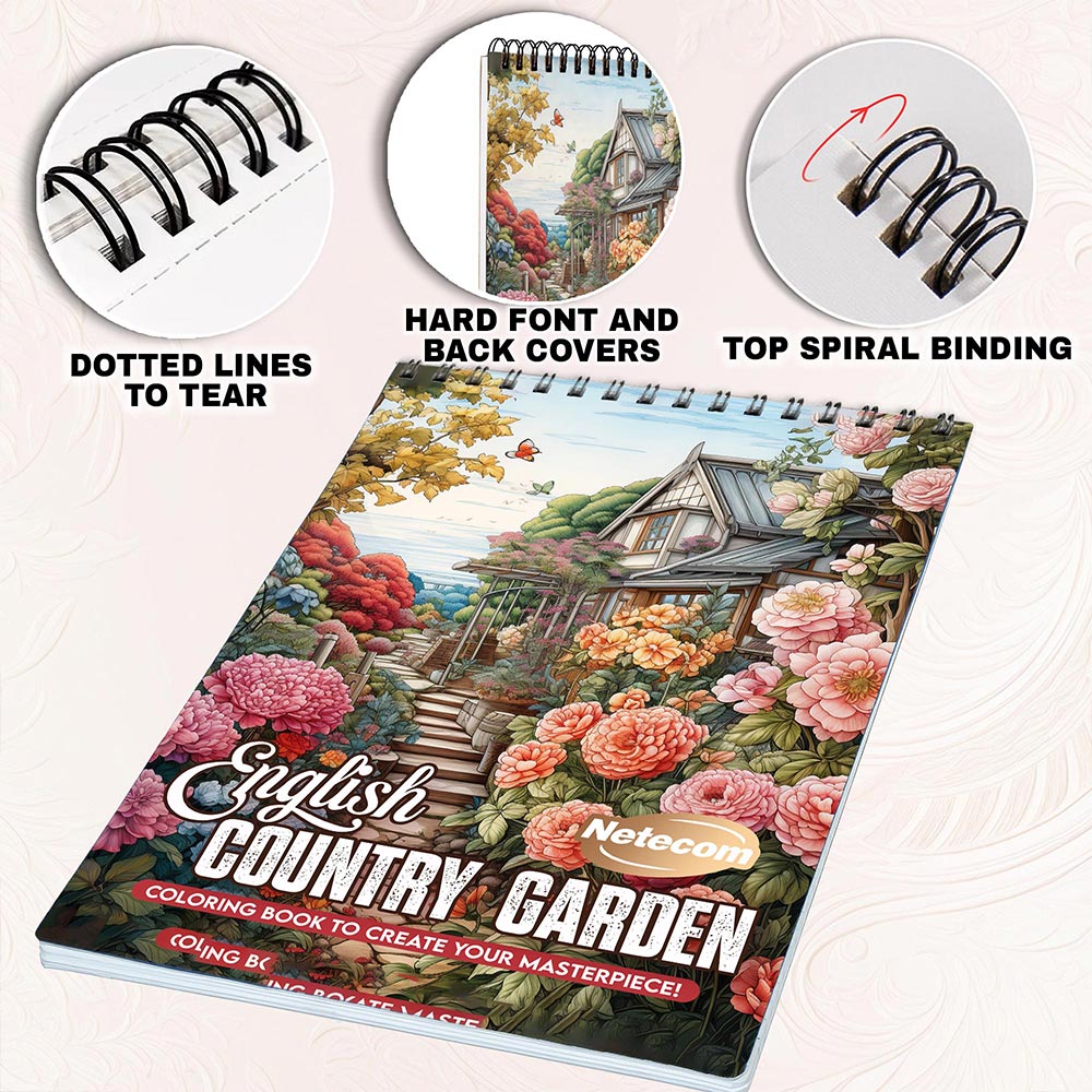Netecom English Country Garden Coloring Pages for Adults