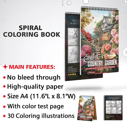 Netecom English Country Garden Coloring Sheets for Adults