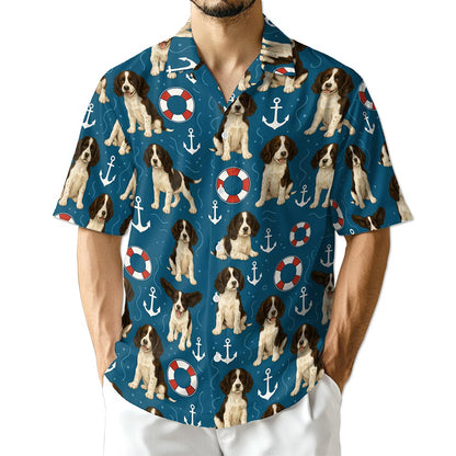 Netecom English Springer Spaniel Hawaiian Shirt for Men