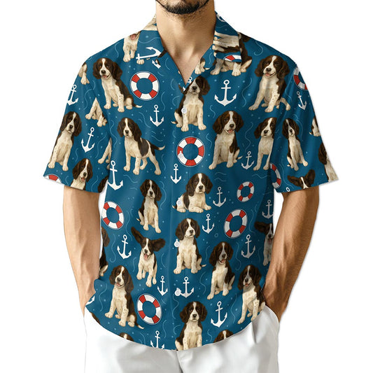 Netecom English Springer Spaniel Hawaiian Shirt for Men