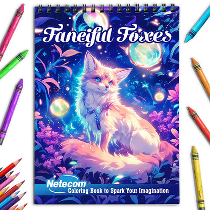 Netecom Fanciful Foxes Coloring Book for Adults