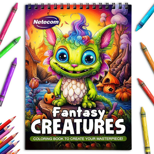 Netecom Fantasy Creatures Coloring Book for Adults
