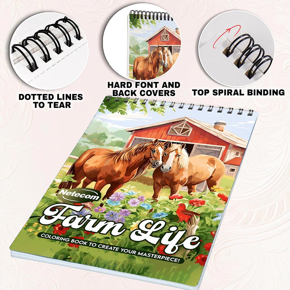 Netecom Farm Life Coloring Pages for Adults