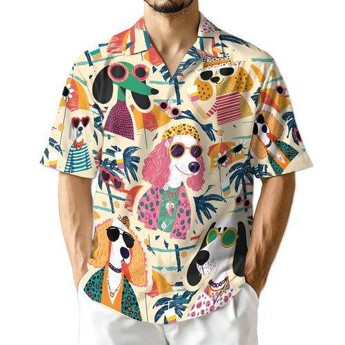 Netecom Fashionista Dog Hawaiian Shirt for Men