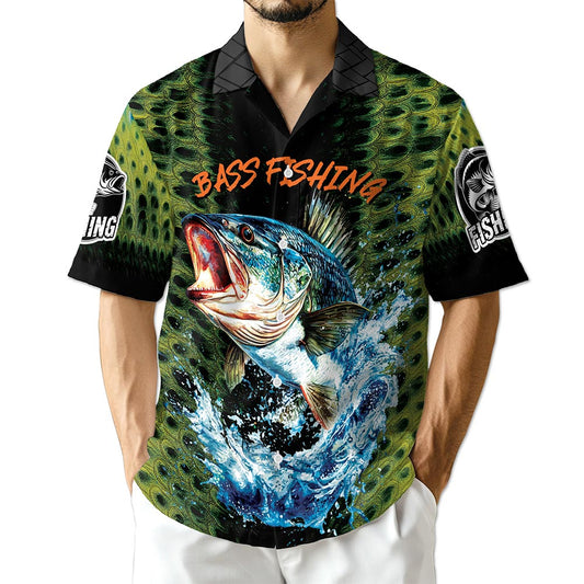 Netecom Fishing Bass Hawaiian Shirt for Men
