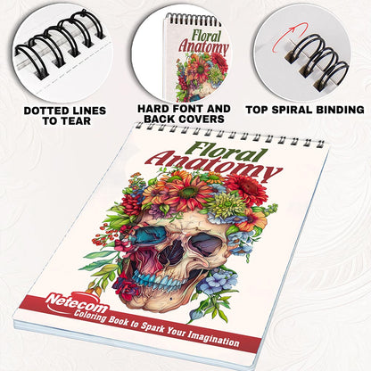Netecom Floral Anatomy Coloring Pages for Adults
