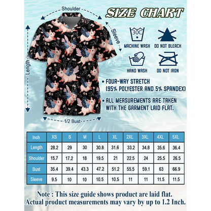 Netecom Flying Pig Hawaiian Shirt for Men, Button Down Summer Beach Short Sleeve, Pig Lover Gift, Sizes S-5XL