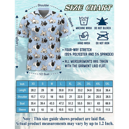 Netecom French Bulldog Hawaiian Shirt for Men, Button Down Summer Beach Short Sleeve, French Bulldog Lover Gifts, S-5XL