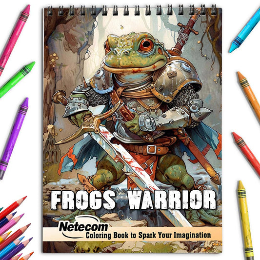 Netecom Frogs Warrior Coloring Book for Adults