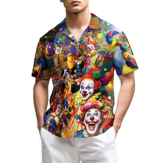 Netecom Funny Clown Hawaiian Shirt for Men