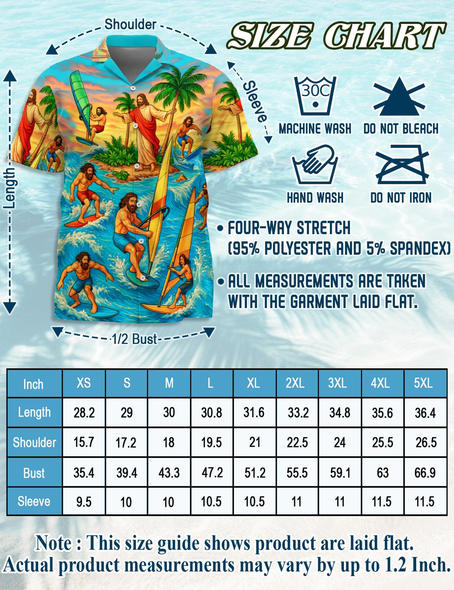 Netecom Funny Jesus Hawaiian Shirt for Men, Button Down Summer Beach Short Sleeve, S-5XL