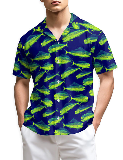 Netecom Funny Mahi Mahi Hawaiian Shirt for Men