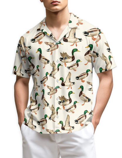 Netecom Funny Mallard Duck Hawaiian Shirt for Men Women