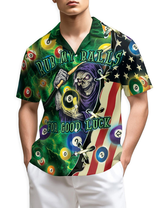 Netecom Funny Rub My Balls For Good Luck Hawaiian Shirt for Men