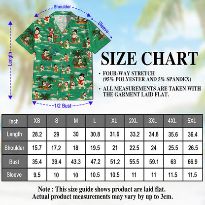 Netecom Funny Santa Claus Surfing Hawaiian Shirt for Men Women, Christmas in July Summer Beach Aloha Button Down Shirts, S-5XL