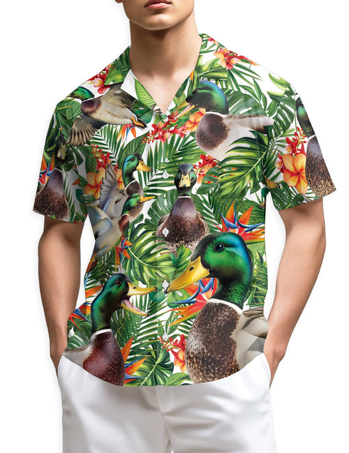 Netecom Geese Hawaiian Shirt for Men