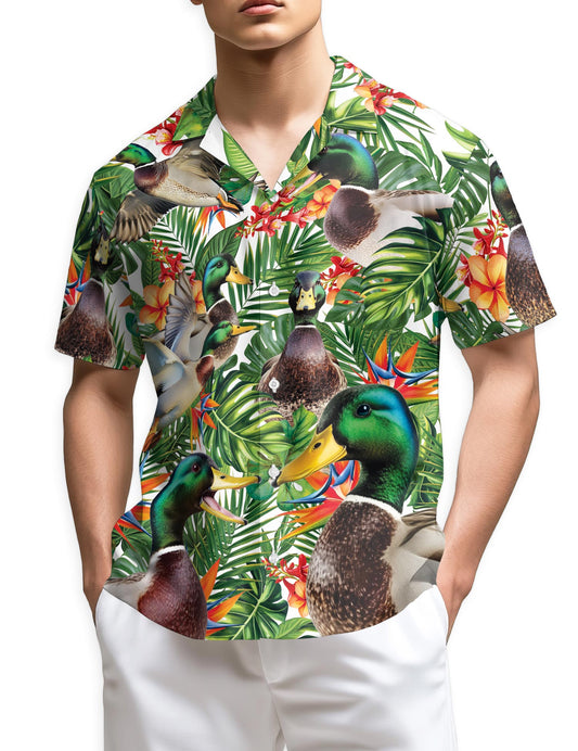 Netecom Geese Hawaiian Shirt for Men