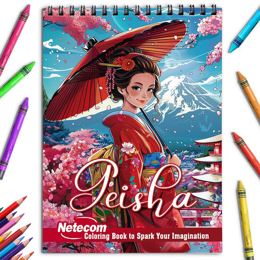 Netecom Geisha Coloring Book for Adults