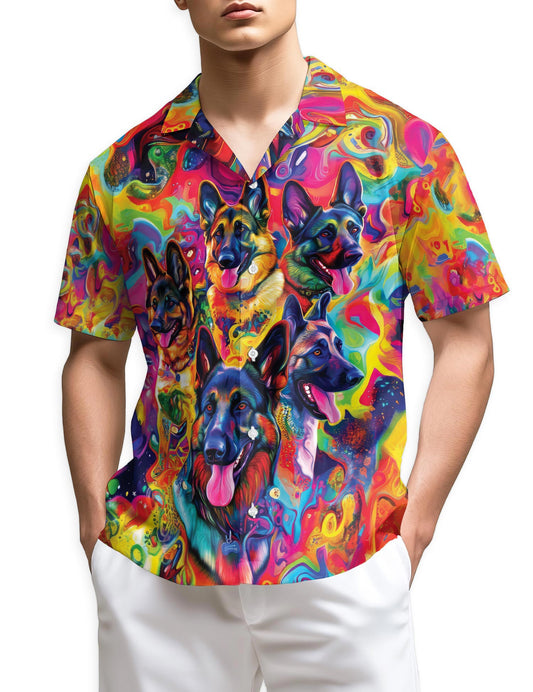Netecom German Shepherd Dog Hawaiian Shirt for Men