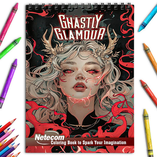 Netecom Ghastly Glamour Coloring Book for Adults