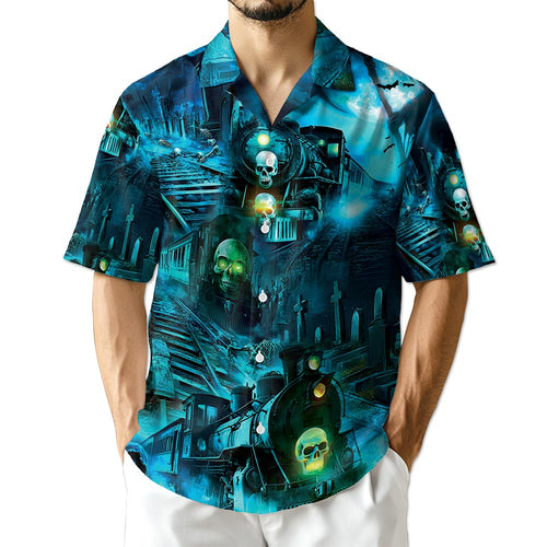 Netecom Ghost Train Hawaiian Shirt for Men