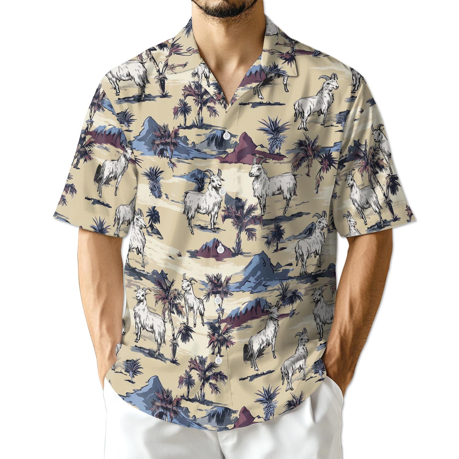 Netecom Goat Island Hawaiian Shirt for Men