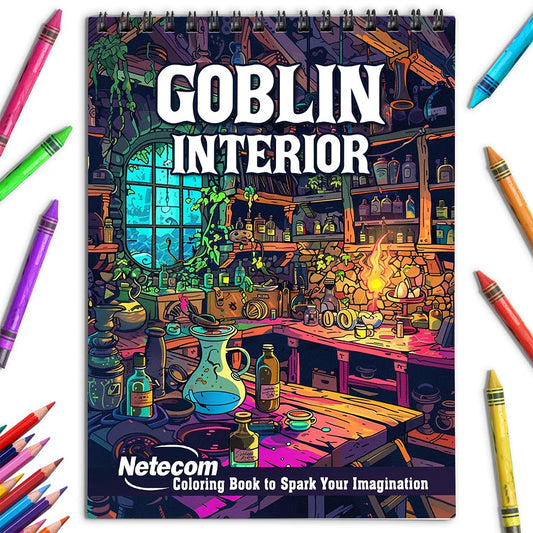 Netecom Goblin Interior Coloring Book for Adults