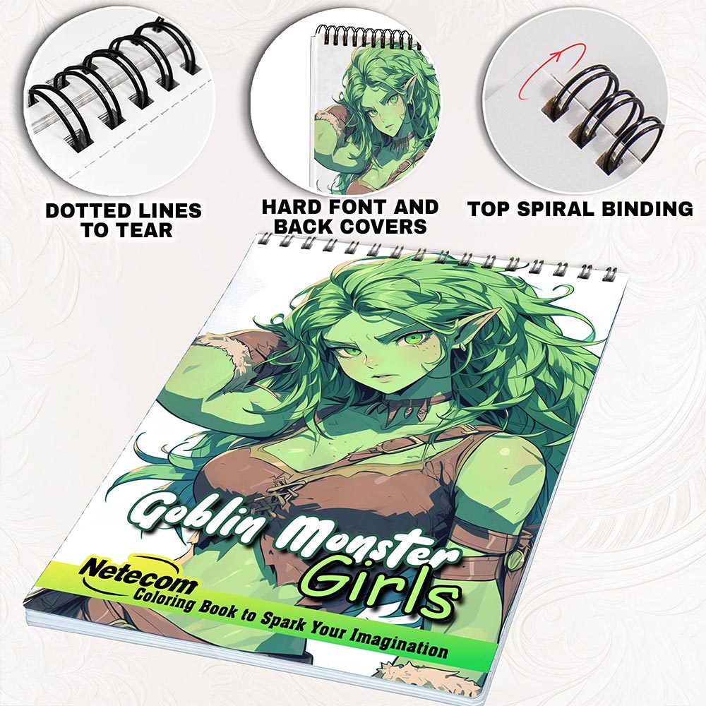 Netecom Goblin Monster Girls Coloring Pages for Adults