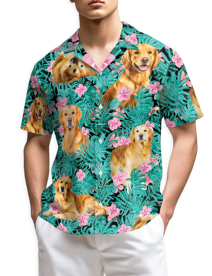 Netecom Golden Retriever Hawaiian Shirt for Men