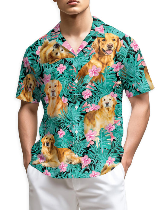 Netecom Golden Retriever Hawaiian Shirt for Men