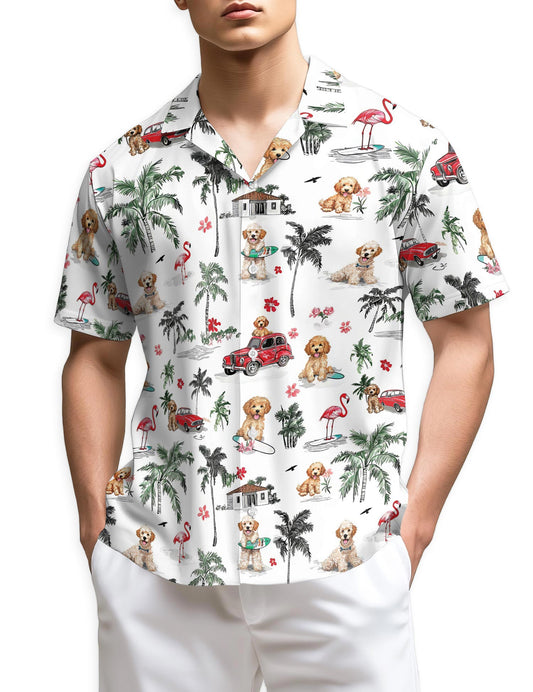 Netecom Goldendoodle Hawaiian Shirt for Men