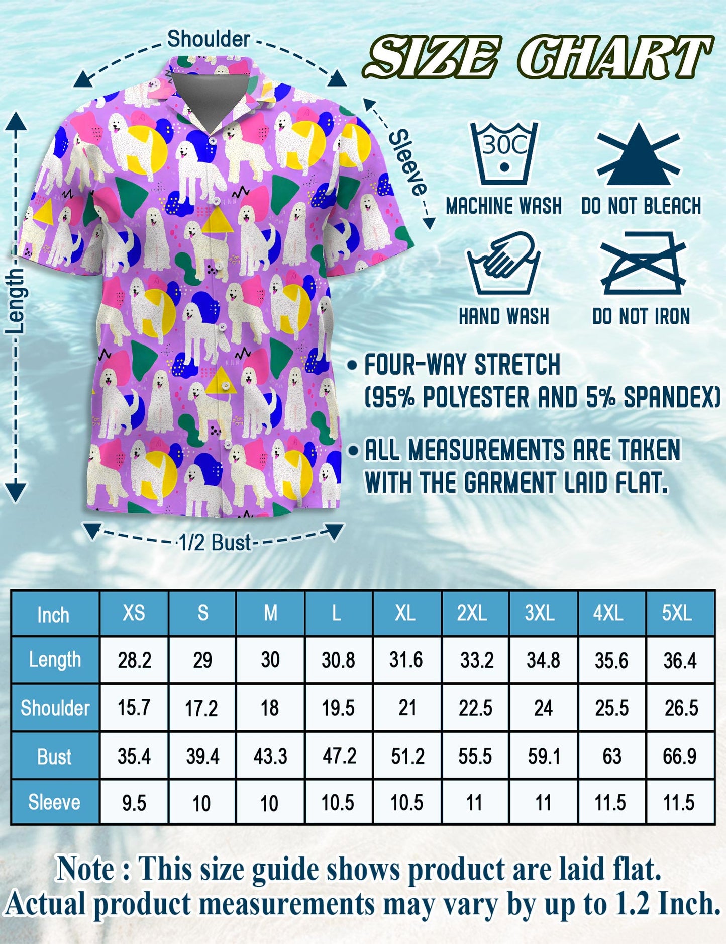 Netecom Goldendoodles Hawaiian Shirt for Men, Retro Style, Button Down Summer Beach Short Sleeve, S-5XL