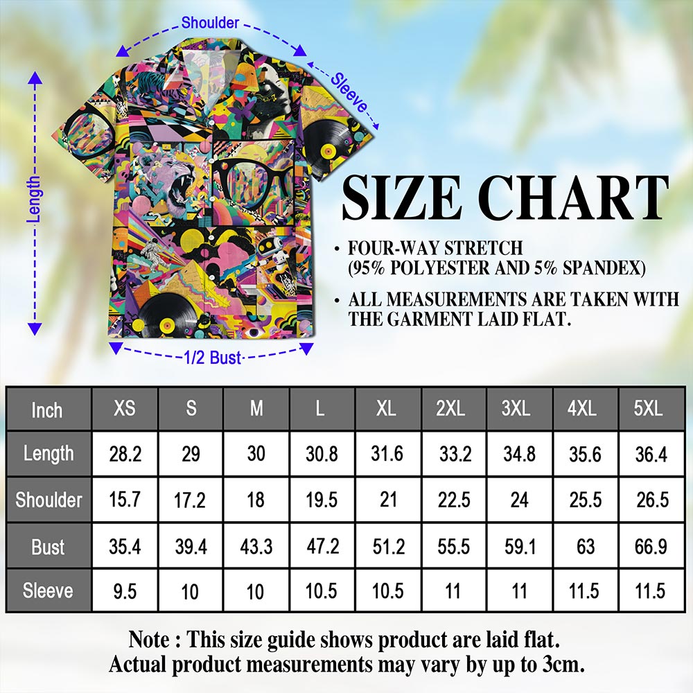 Netecom Graffiti Pop Art Hawaiian Shirt for Men Women, Lion Lover Gifts, Animal Button Down Summer Aloha Beach Shirts, S-5XL