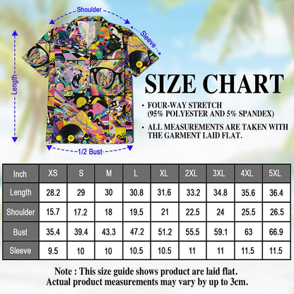 Netecom Graffiti Pop Art Hawaiian Shirt for Men Women, Lion Lover Gifts, Animal Button Down Summer Aloha Beach Shirts, S-5XL