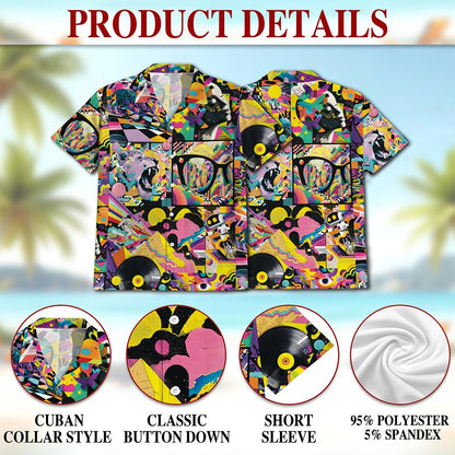 Netecom Graffiti Pop Art Hawaiian Shirt for Men Women, Lion Lover Gifts, Animal Button Down Summer Aloha Beach Shirts, S-5XL