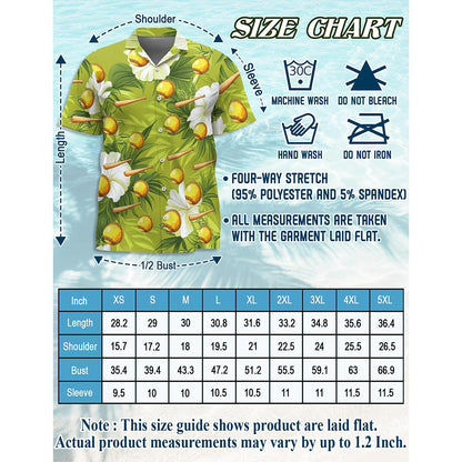 Netecom Green Softball And Baseball Bat Tropical Hawaiian Shirt for Men, Button Down Summer Beach Short Sleeve, S-5XL