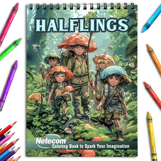 Netecom Halflings Coloring Book for Adults