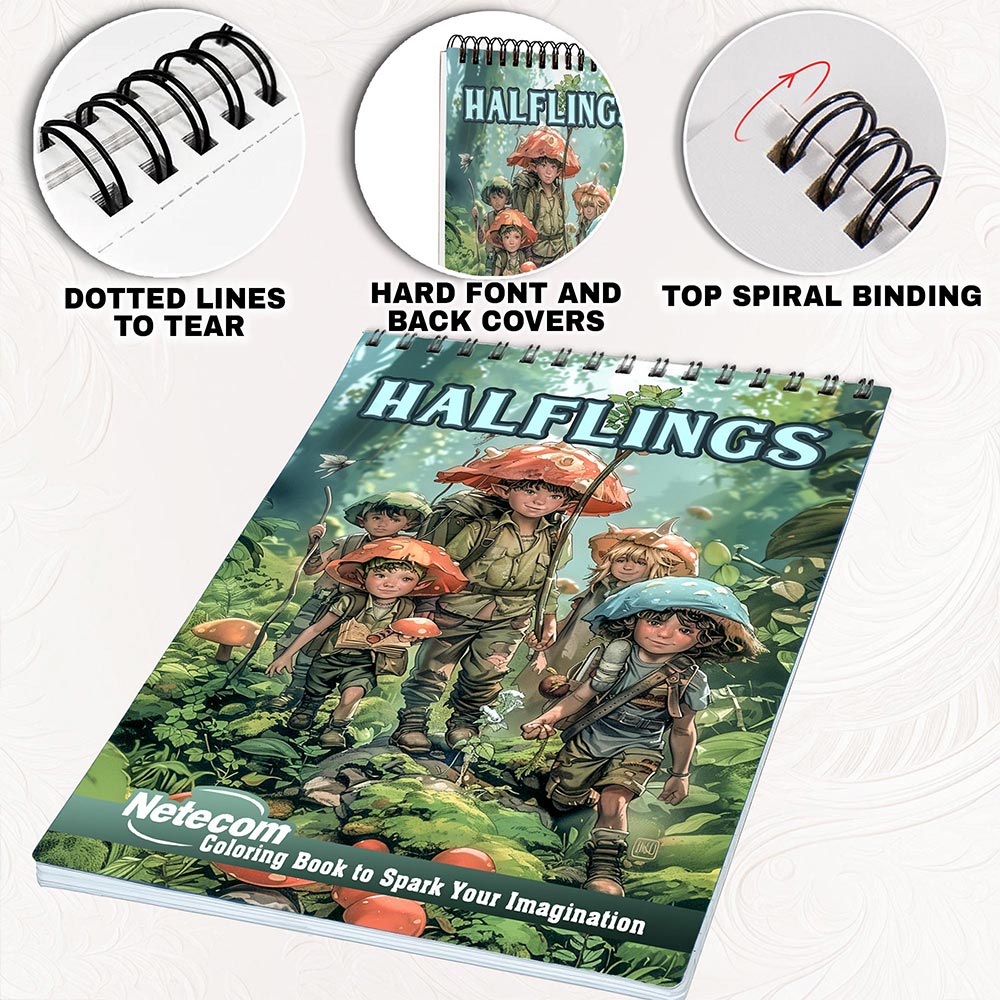 Netecom Halflings Coloring Pages for Adults