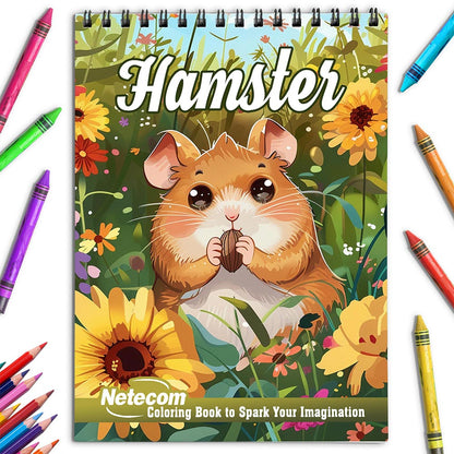 Netecom Hamster Coloring Book for Adults