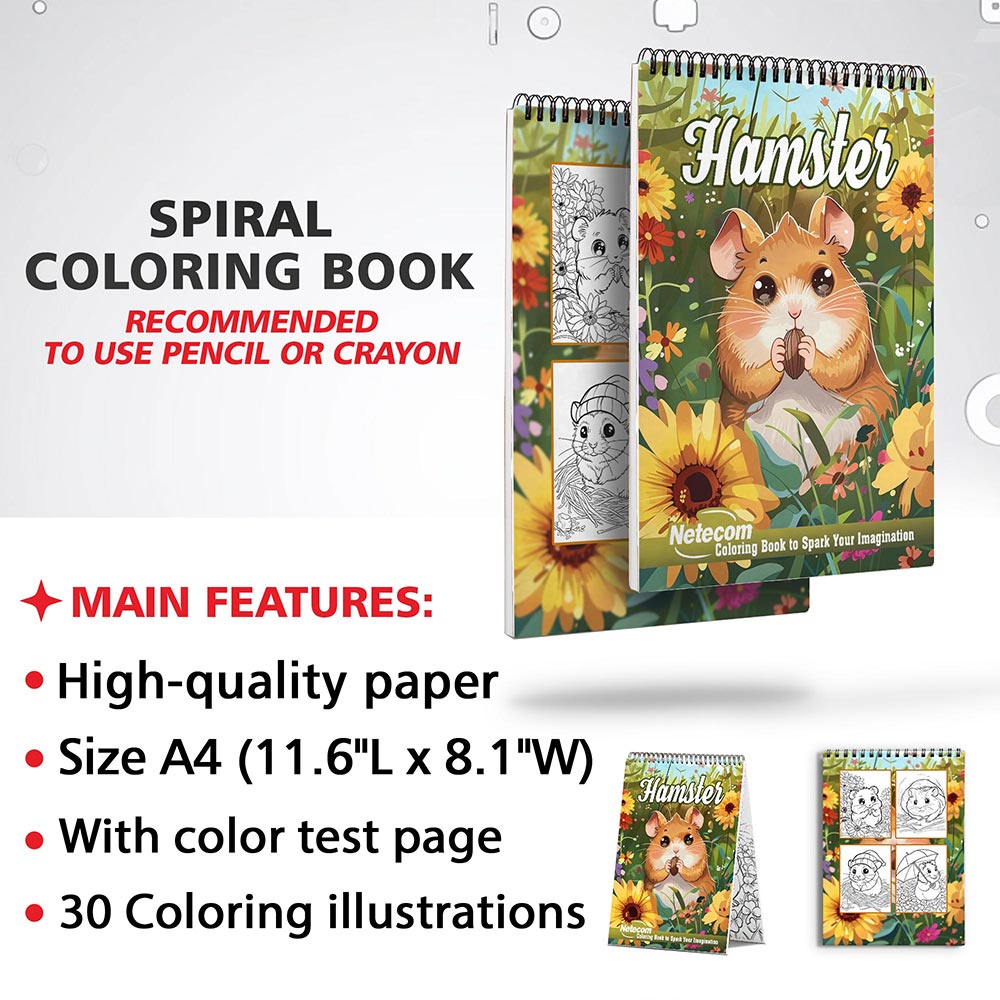 Netecom Hamster Coloring Sheets for Adults