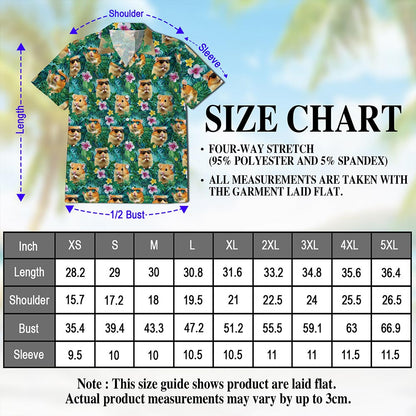 Netecom Hamster Tropical Hawaiian Shirt for Men, Button Down Summer Beach Short Sleeve, Hamster Lover Gifts, Tropical Style, S-5XL