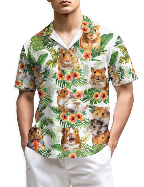 Netecom Hamsters Tropical Hawaiian Shirt for Men