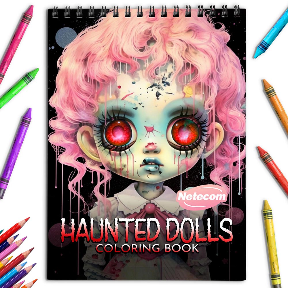 Netecom Haunted Dolls Coloring Book for Adults