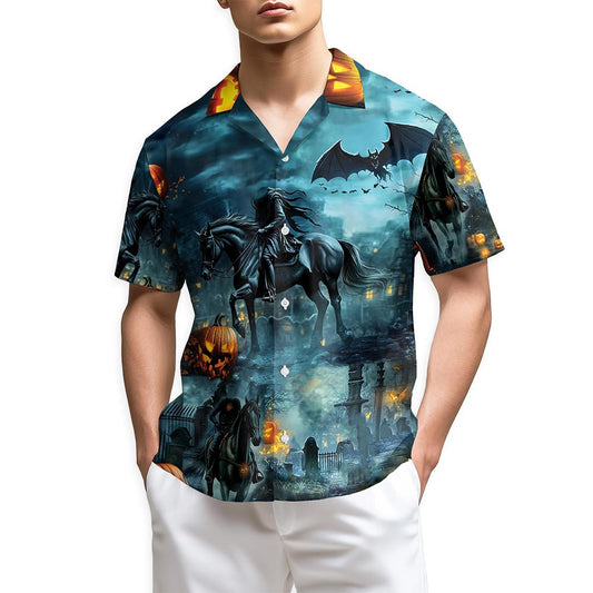 Netecom Headless Horseman Halloween Hawaiian Shirt for Men